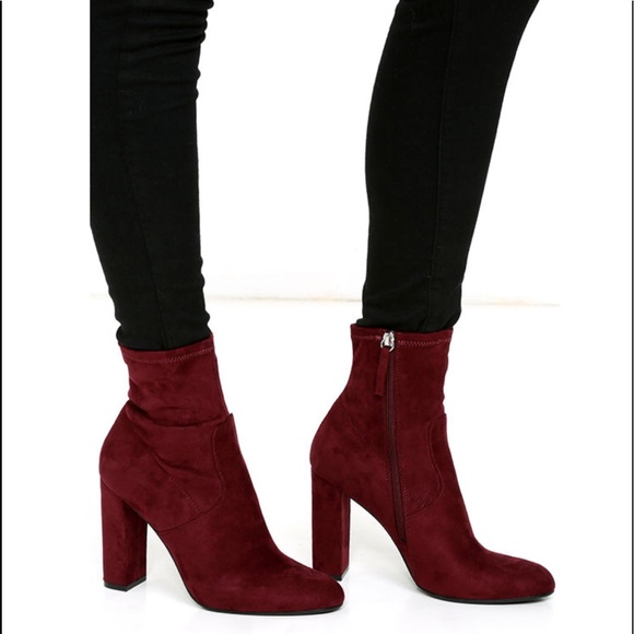 steve madden burgundy booties
